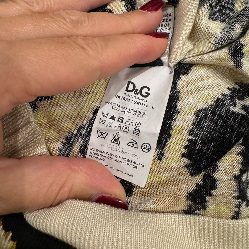 100% silk vintage D&G Cardigan - Picture 6 of 6